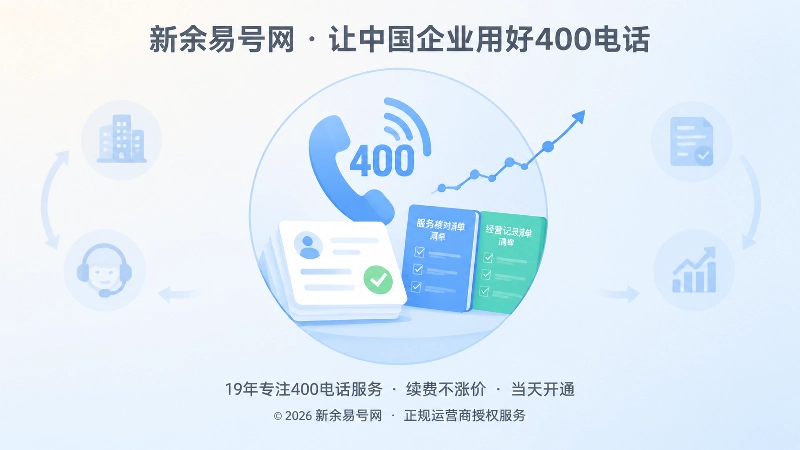 聚焦400电话服务闭环与来电记录的扁平插画